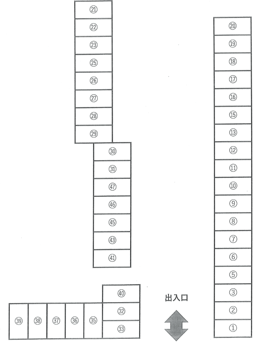 パーキングマキノの駐車配置図