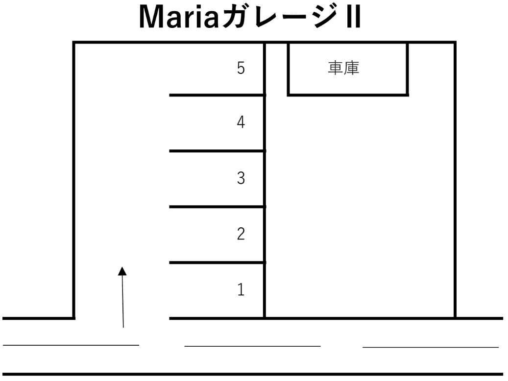 MariaガレージⅡの駐車配置図