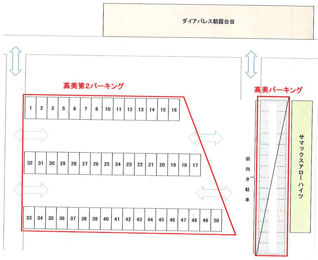 高美第2パーキングの駐車配置図