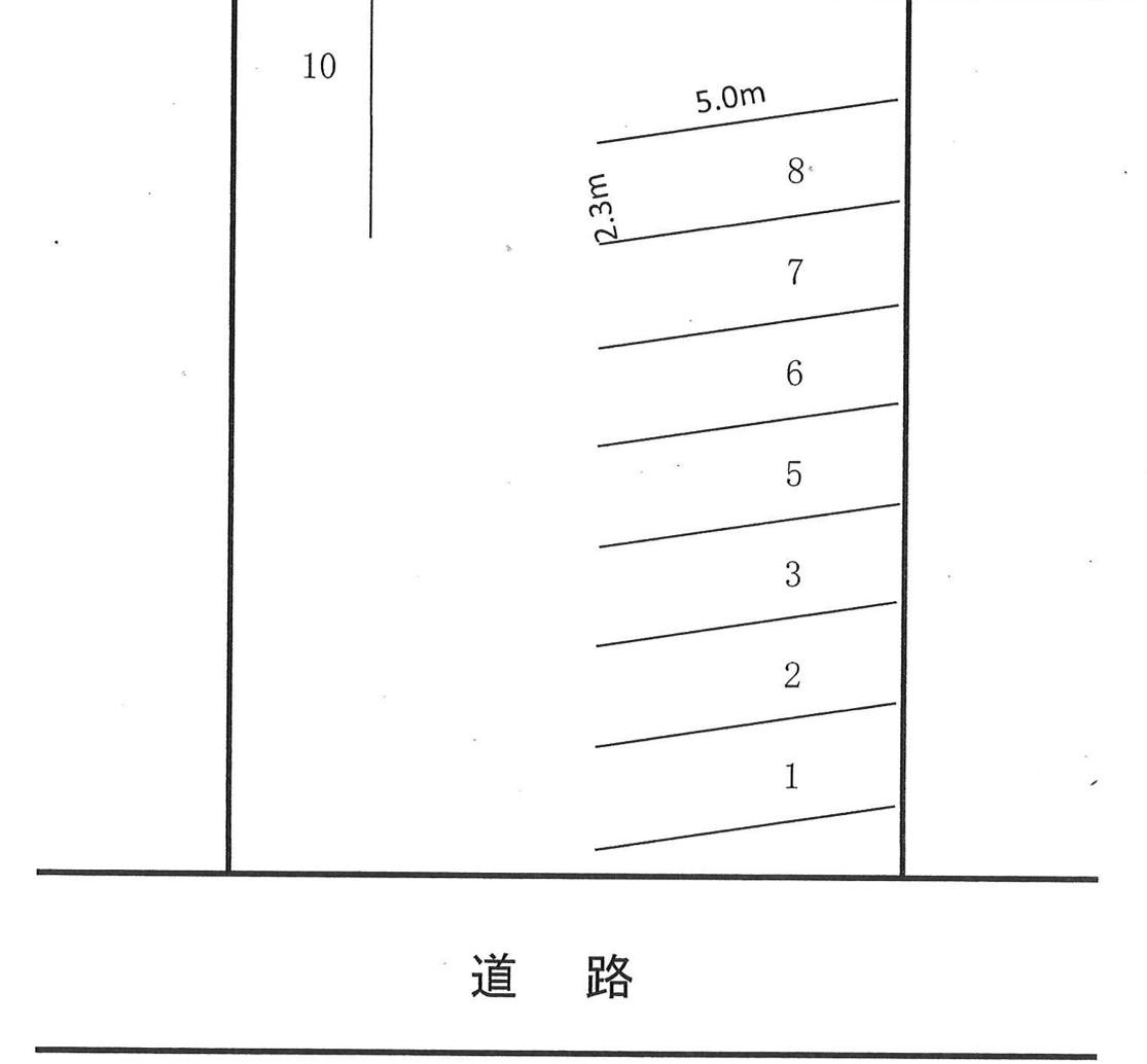村松川下駐車場の駐車配置図