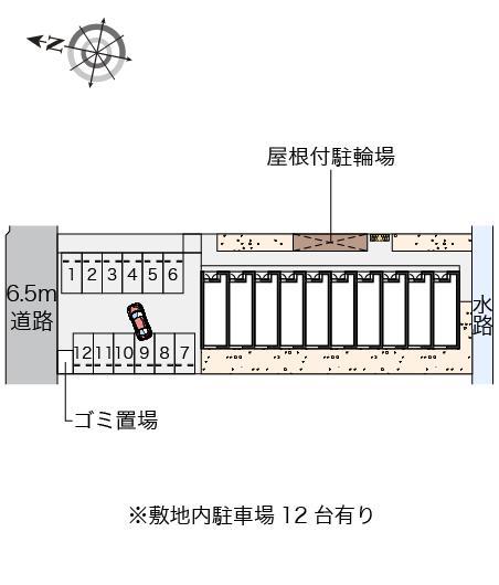 メゾン野津6(46349)の駐車配置図