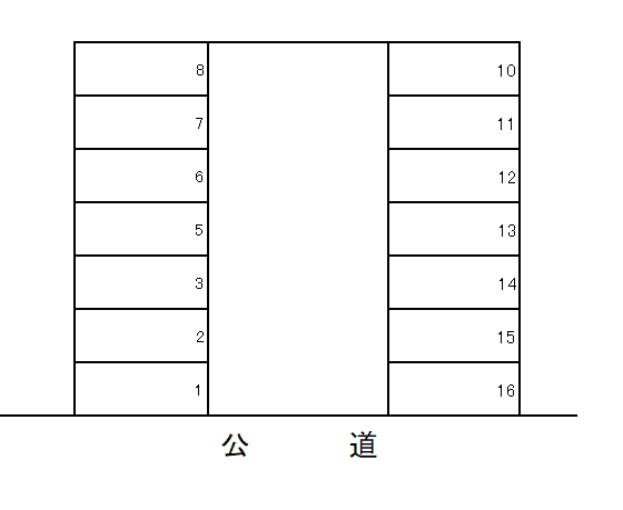 一宮錦A駐車場の駐車配置図