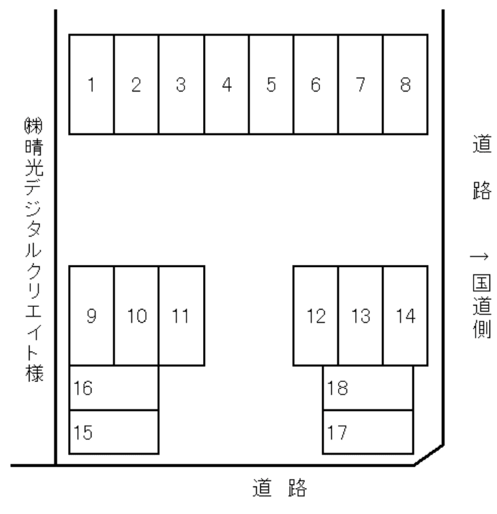 松美1丁目駐車場の駐車配置図