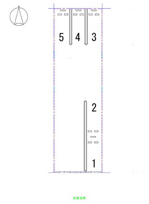 よもぎ台駐車場の駐車配置図