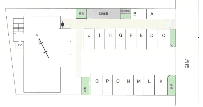FKシャーメゾンForYou駐車場の駐車配置図
