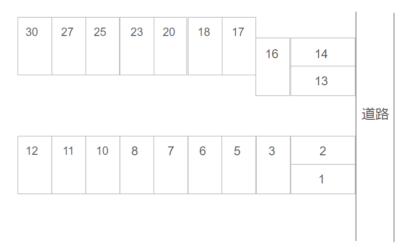 武生柳町パーキングの駐車配置図