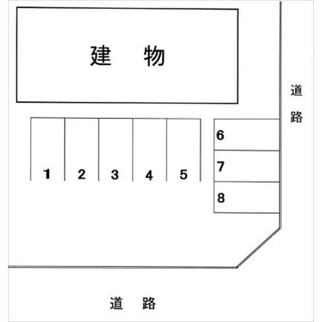 駅西本町パーキングの駐車配置図