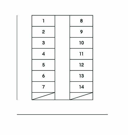 高橋駐車場の駐車配置図