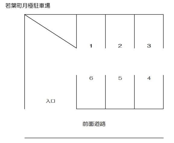 若葉町月極駐車場の駐車配置図