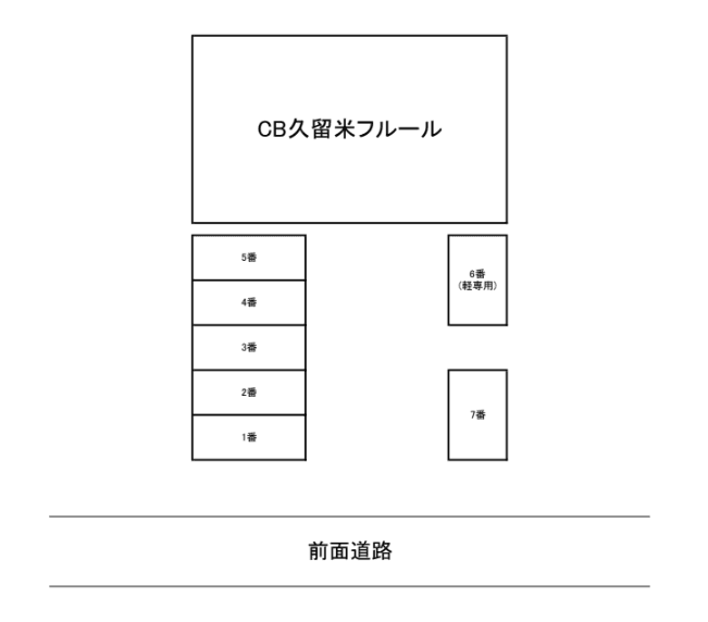 CB久留米フルールの駐車配置図