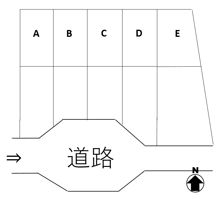 田代パーキングの駐車配置図