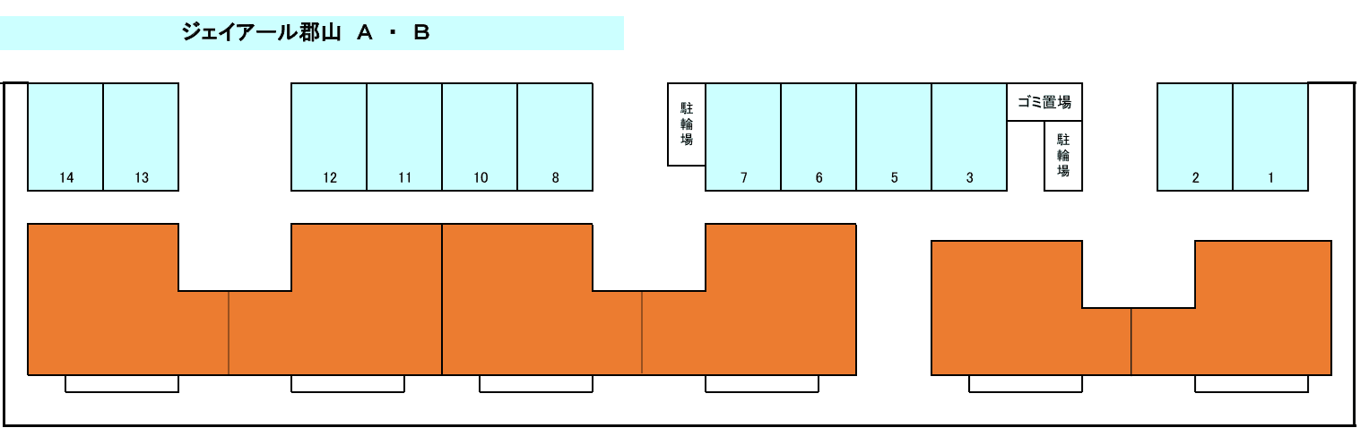 ジェイアール郡山ABの駐車配置図