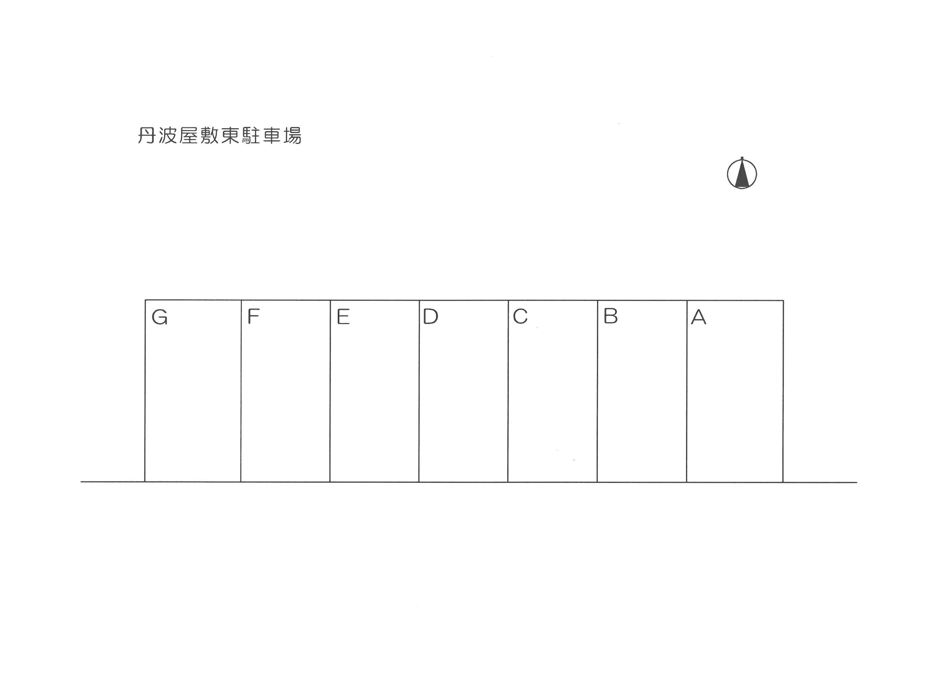 丹波屋敷東駐車場の駐車配置図