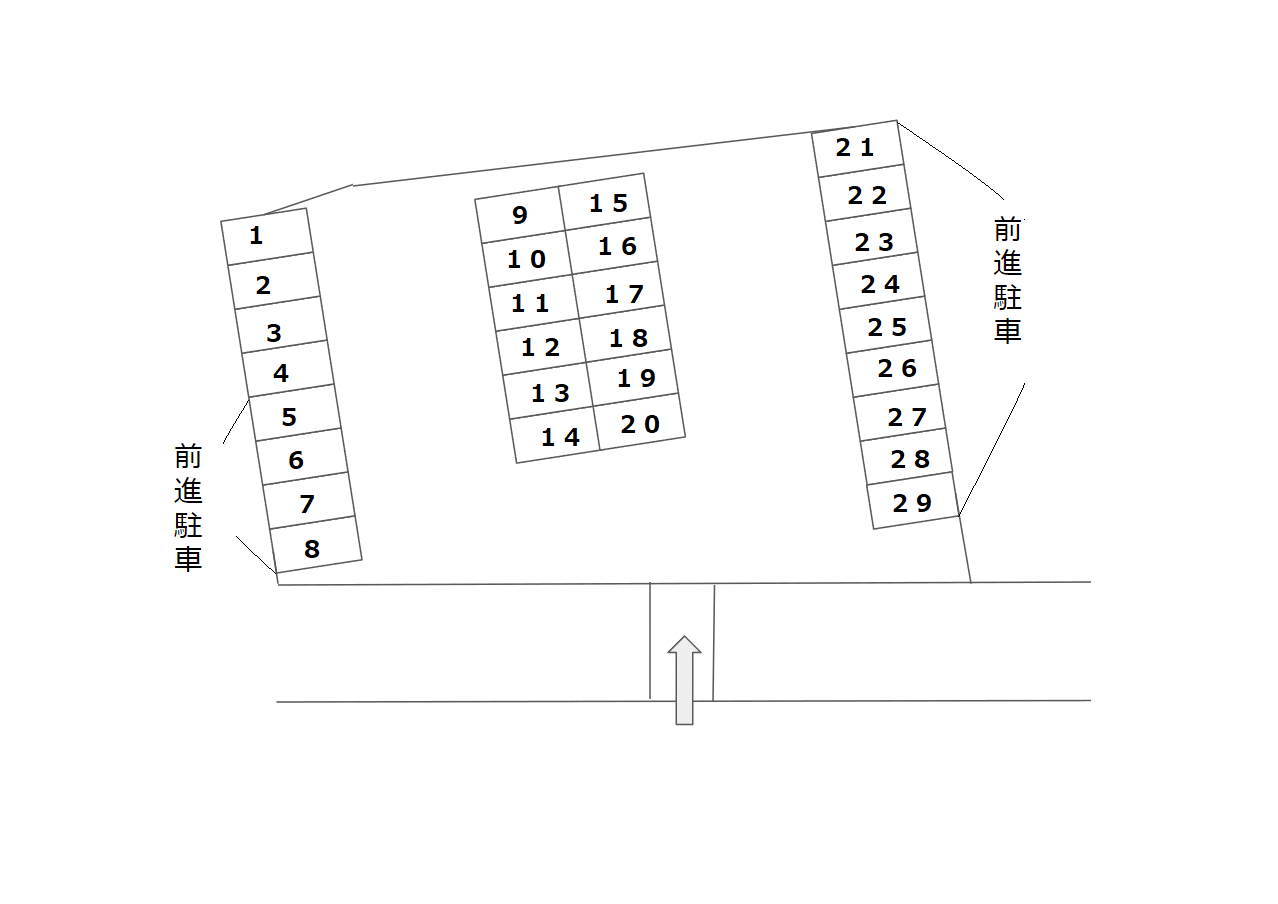 村井駐車場の駐車配置図