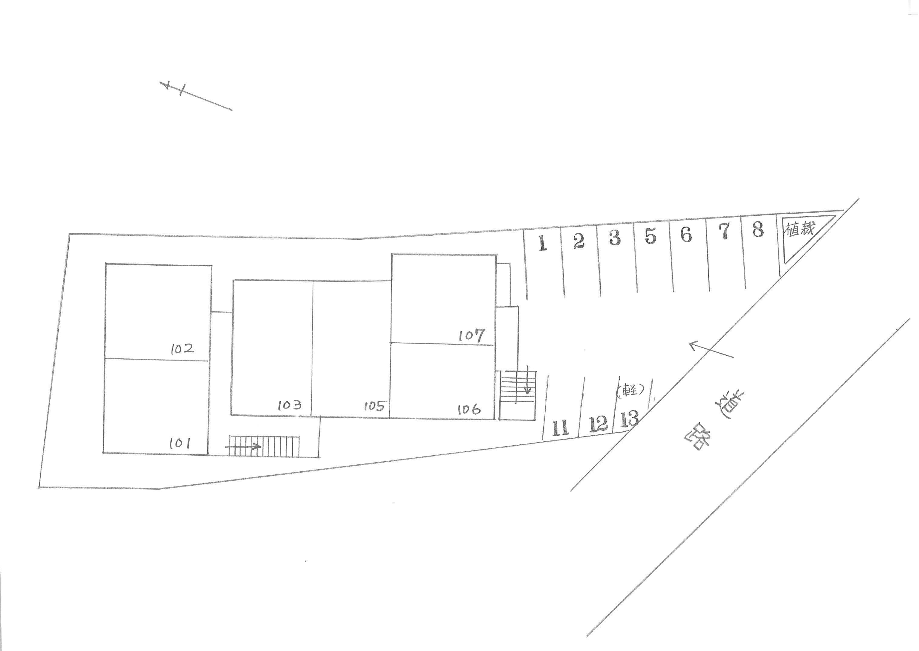 エクレールⅠの駐車配置図
