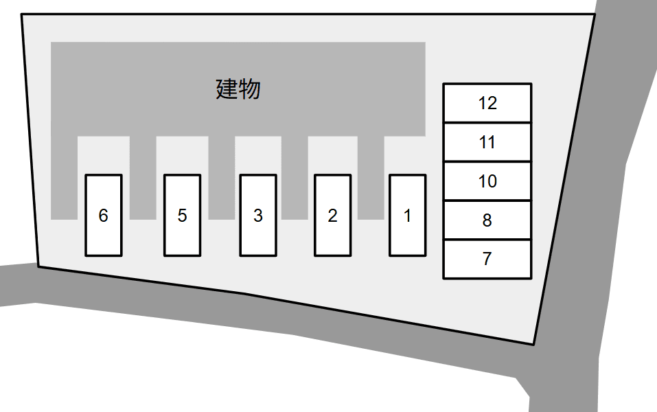 Ocean current別駐車場の駐車配置図