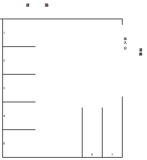 手代駐車場の駐車配置図