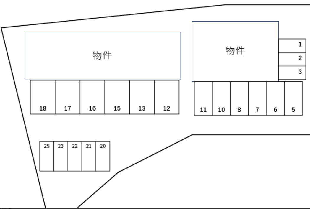 Lourdes Bの駐車配置図