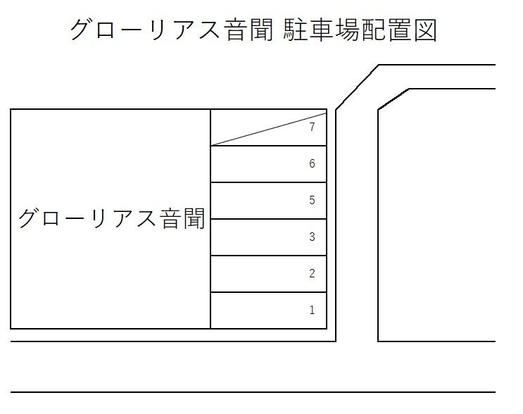 グローリアス音聞の駐車配置図