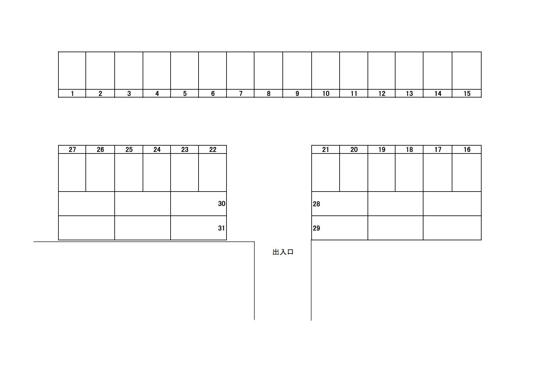 ピーチパーキングの駐車配置図