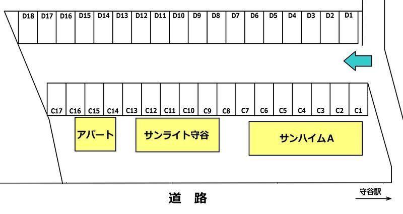 土塔前駐車場の駐車配置図