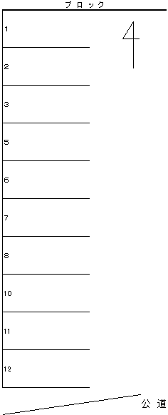 西岩田 榎島駐車場の駐車配置図