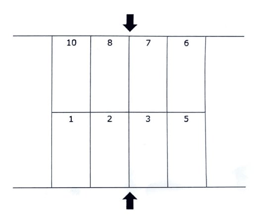 薊野パーキング・2の駐車配置図