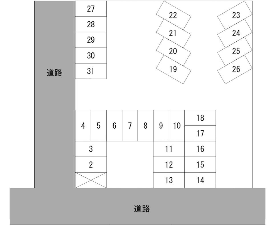 南35条西10丁目パーキングの駐車配置図