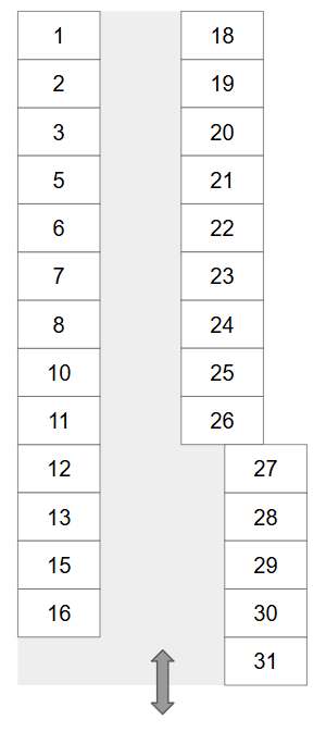 浜田第1駐車場の駐車配置図
