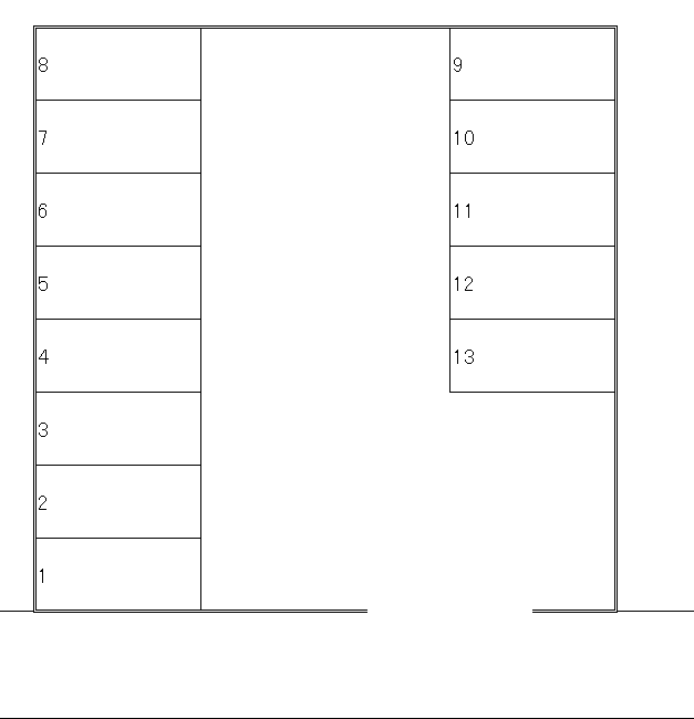 南高砂駐車場の駐車配置図