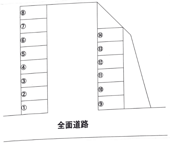 藤島第3駐車場の駐車配置図