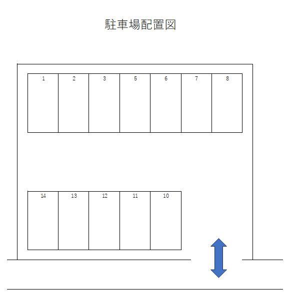 伊藤駐車場の駐車配置図