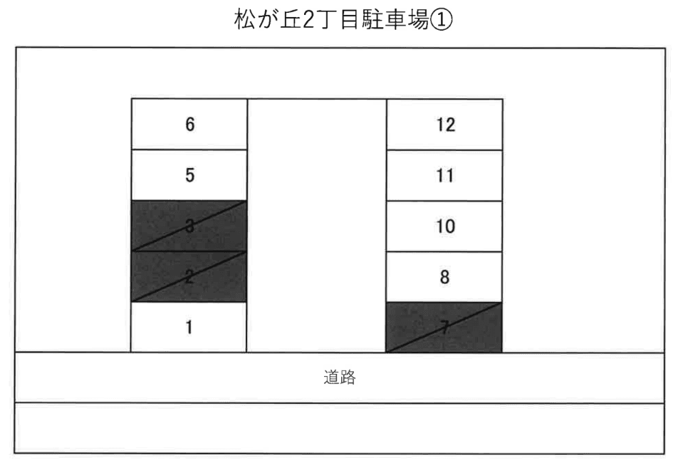 松が丘2丁目駐車場①の駐車配置図