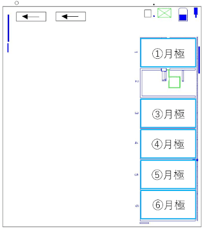尾頭橋第1の駐車配置図