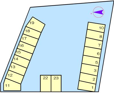 長江パーキングの駐車配置図