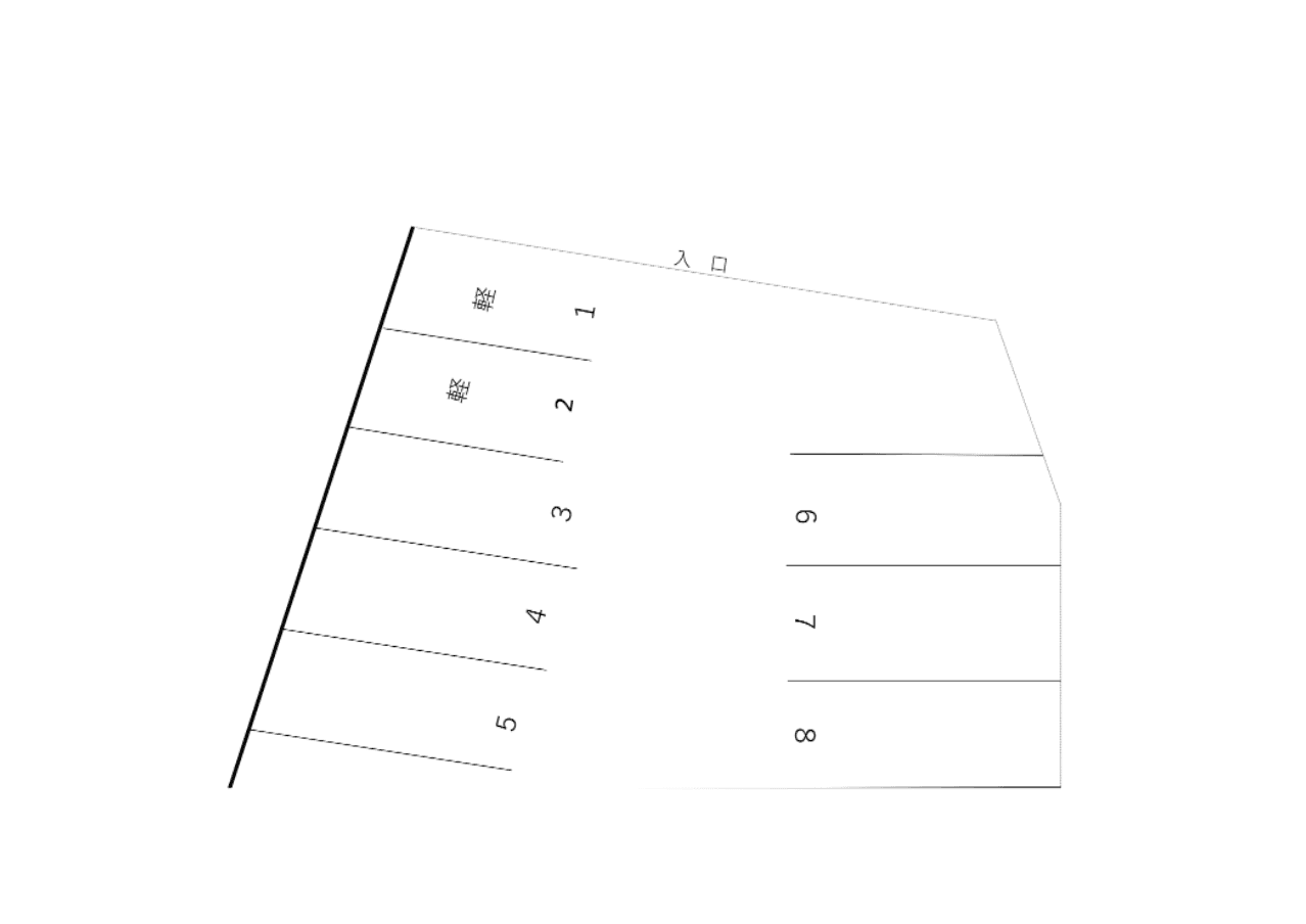 若葉駐車場の駐車配置図