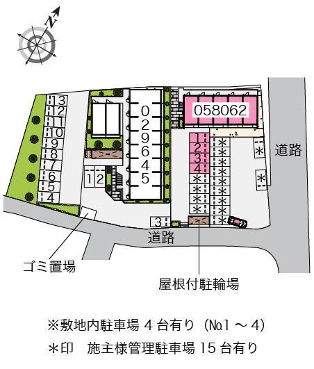 クレイノグランデージ樽井(58062)の駐車配置図
