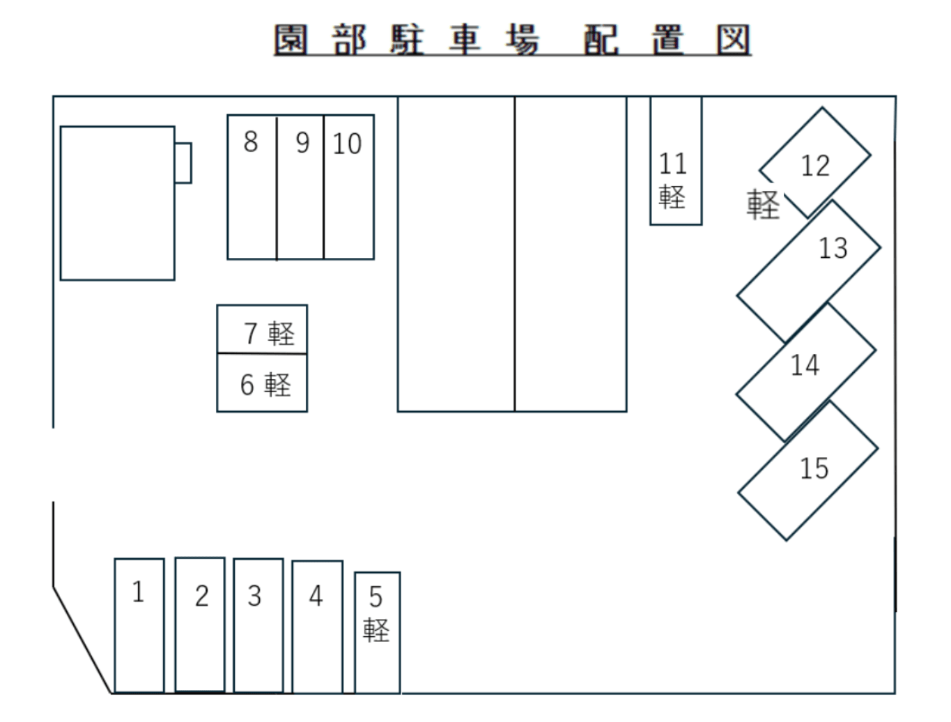 園部駐車場の駐車配置図
