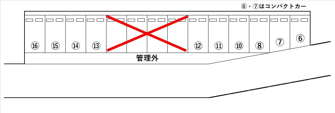 西久保駐車場の駐車配置図