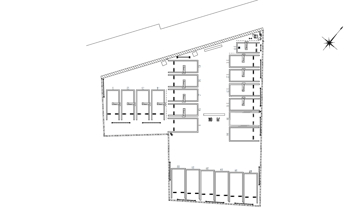 寝屋川錦町の駐車配置図