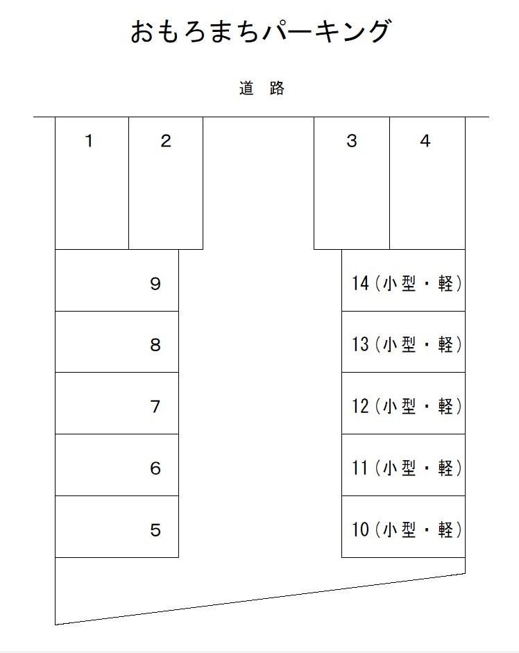 おもろまちパーキングの駐車配置図
