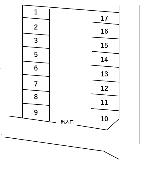 加110951駐車場の駐車配置図