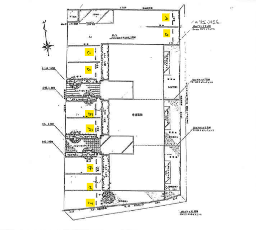 レジデンスクズハの駐車配置図