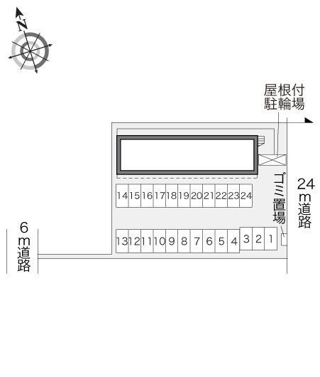 アベニュー新涯(16201)の駐車配置図