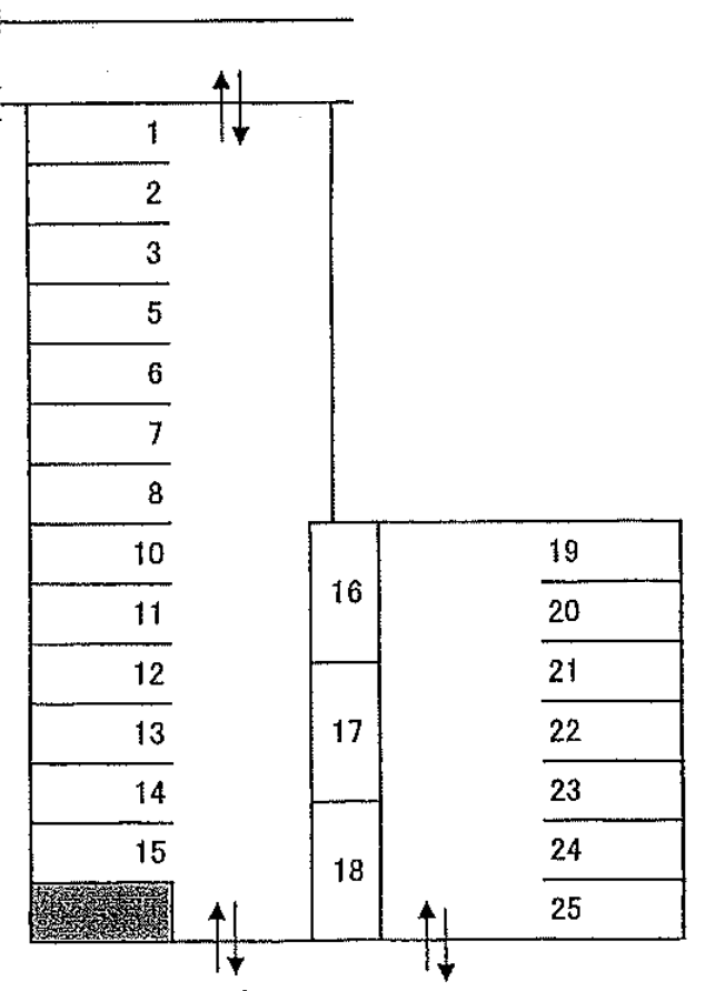 上里2丁目駐車場の駐車配置図