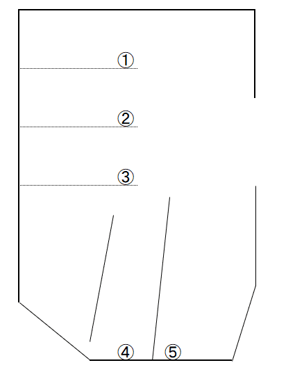 APパーク第2中徳島の駐車配置図