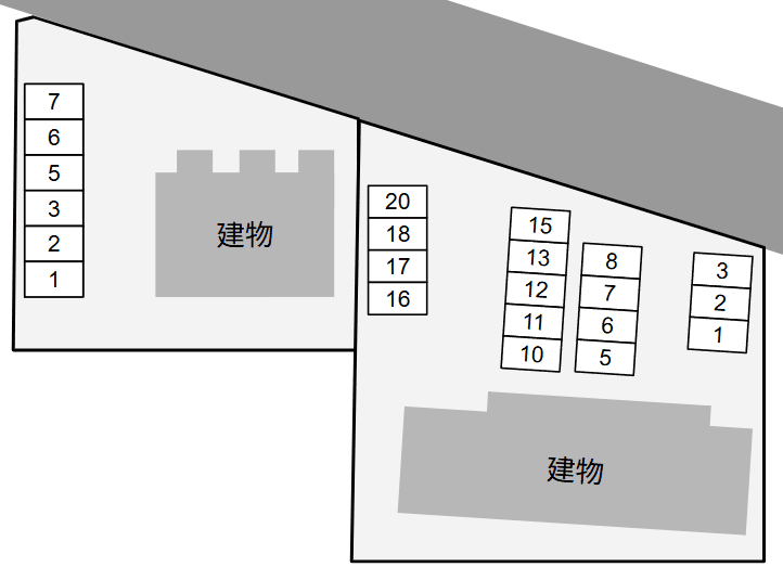 グリーンテラスAの駐車配置図
