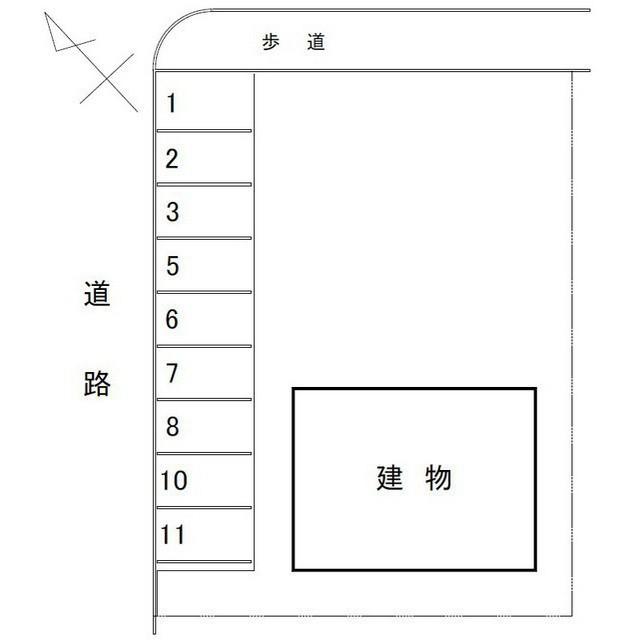 HT金沢粟崎駐車場の駐車配置図