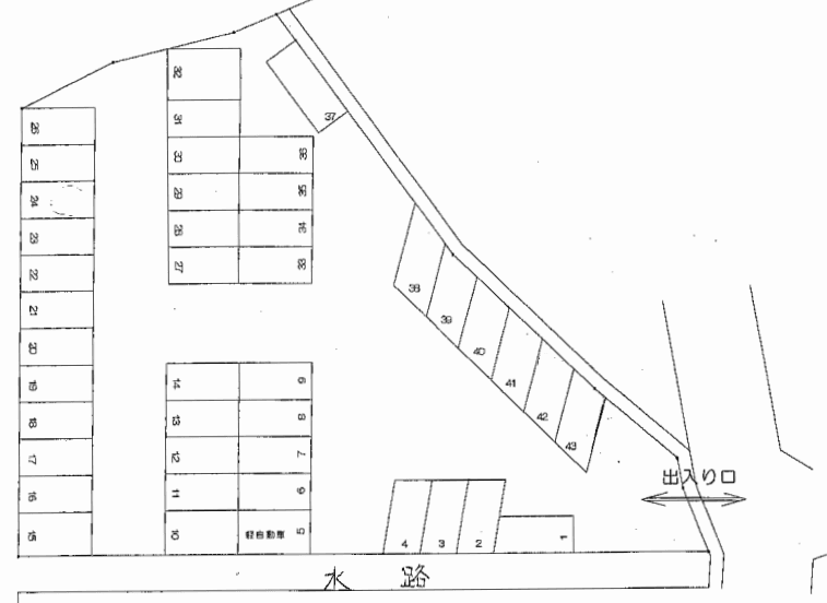 川上第一駐車場の駐車配置図