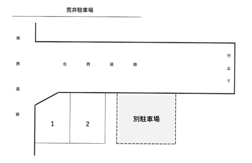 荒井駐車場の駐車配置図